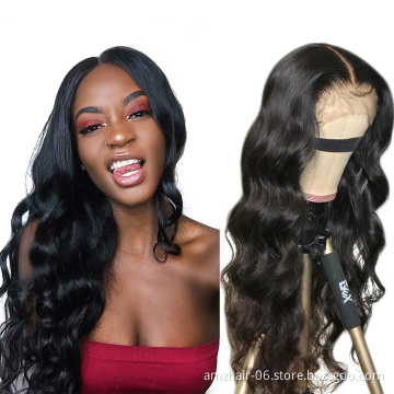 Body Wave HD Lace Closure Wig Raw Indian Virgin Cuticle Aligned Human Hair Full Lace Frontal Closure Wig For Black Women Cheap